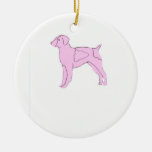 Pink Brittany Spaniel Ornament