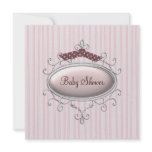 Pink Brown Baby Girl Shower invitations