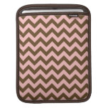 Pink & Brown Chevron Pattern iPad Sleeve