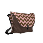 Pink & Brown Chevron Pattern Commuter Bag