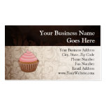 Pink/Brown Cupcake Business Card Templates
