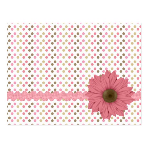 Pink & Brown Daisy Postcards