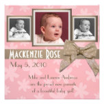 Pink & Brown Flower photo Announcement