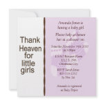 Pink & Brown Girl Shower Invitations