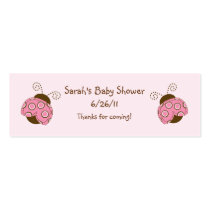 Pink & Brown Mod Ladybug Baby Shower Favour/Tags