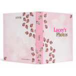 Pink Brown Modern Ladybug Girl's Photo Album binders