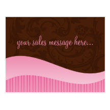 Pink & Brown Sales Postcard