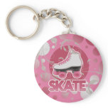 Pink Bubble Swirl Roller Skate, Skating keychains