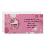 Pink Bubble Swirl Roller Skate, Skating photo cards