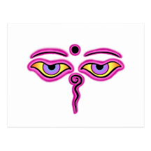 Pink Buddha Eyes.png Postcard