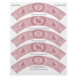 Pink Bunny 2nd Birthday DIY Cupcake Wrappers Letterhead Design