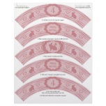 Pink Bunny 4th Birthday Party DIY Cupcake Wrappers letterhead