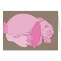 Pink Bunny Card