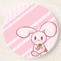 Pink bunny coaster posavasos manualidades