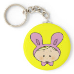 Pink bunny hat key chains