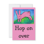 Pink Bunny Kid's Birthday invitation