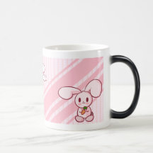Pink bunny mug taza de café