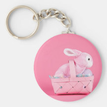 Pink Bunny Rabbit Keychains