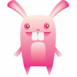 Pink Bunny Rabbit Photo Sculpture