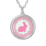 Pink Bunny Silhouette Jewelry