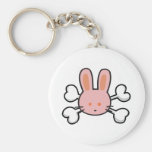 pink bunny Skull and Crossbones keychains