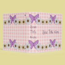 Pink Butterflies binders