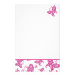 Pink Butterflies stationery