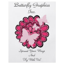 Pink Butterflies In Bloom! - Flyer