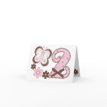 Pink Butterfly 2nd Birthday Invitations cards