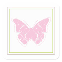 Pink Butterfly Baby Shower Favour Sticker stickers