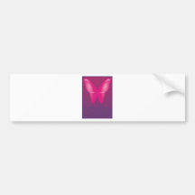Pink Butterfly Bumper Stickers