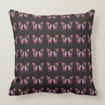 Pink Butterfly Pattern Pillows