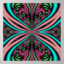 Pink Butterfly Poster