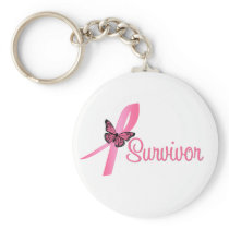 Pink Butterfly Ribbon - Breast Cancer Survivor