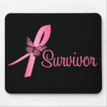 Pink Butterfly Ribbon - Breast Cancer Survivor