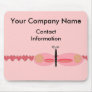 Pink Butterfly with Heart Border, Promotional Mouse Pad