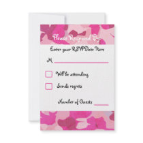 Pink Ca RSVP Card Custom Announcements