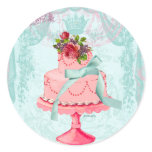Pink Cake and Crowns stickers