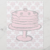 Pink Cake on Pink Cake Pattern. Flyer