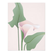 Pink Calla Lily  Floral  Announcement