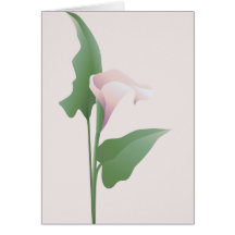 Pink Calla Lily Floral Greeting Card 2