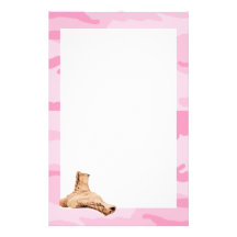 Pink Camo and Combat Boots Stationery
