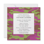 Pink Camo Bridal Shower or Engagement Party Announcements