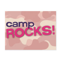 Pink Camo CAMP ROCKS! Postcard