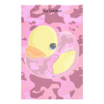 Pink Camo Ducky Stationery Design