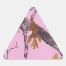 Pink Camo Triangle Stickers