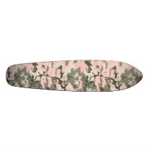 Pink Camouflage 7 1/8" Skateboard
