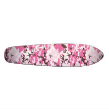 Pink Camouflage 7 1/8" Skateboard