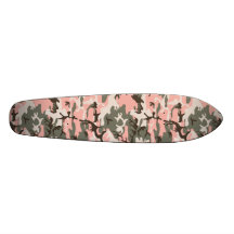 Pink Camouflage 7 1/8" Skateboard
