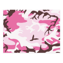 Pink Camouflage Postcard